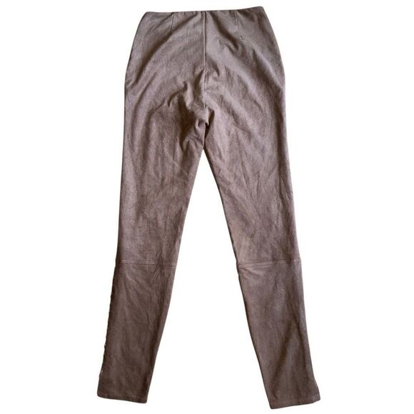 LYSSÉ Womens High Waist Vegan Suede Taupe Braided Leggings Size Small - Picture 4 of 8